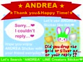 ＧＫ編集部☆LINEスタンプ『ANDREA Thank you & Happy Time!』
